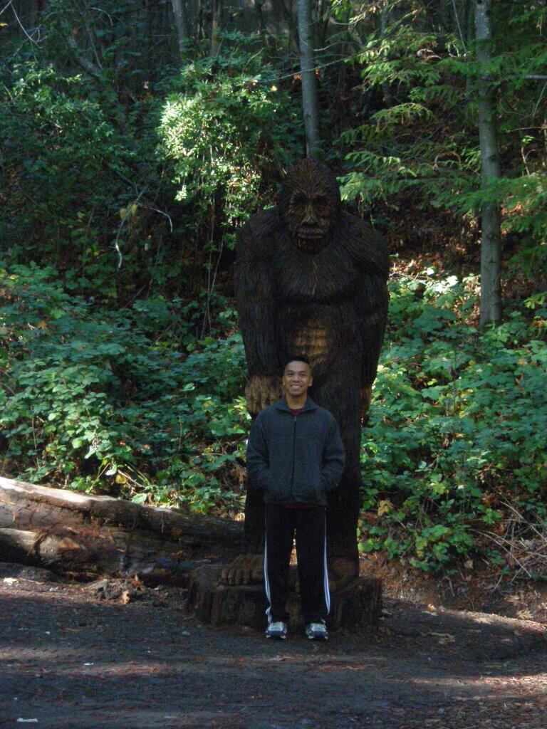 Pic taken with Big Foot statue .